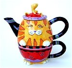 Orange Cat  Tea For One